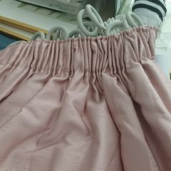Dusky Pink Raw silk curtains 90 inch drop