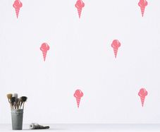 Ice Cream Wall Decal, Ice Cream Sticker, Baby Wall Decal, Ice Cream Pattern, Baby room ice cream decal, Gif ideas, Nursery Ice Cream