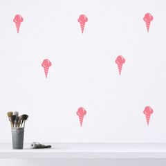 Ice Cream Wall Decal, Ice Cream Sticker, Baby Wall Decal, Ice Cream Pattern, Baby room ice cream decal, Gif ideas, Nursery Ice Cream