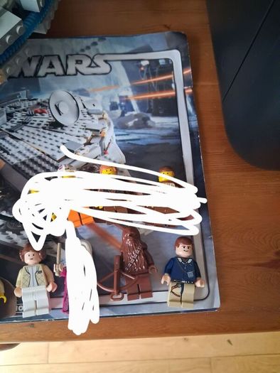 Lego star wars 4504 Millennium Falcon Original Trilogy Edition box +75414 force burn speeder