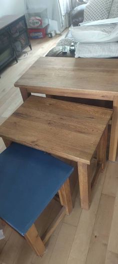 solid oak nest of tables