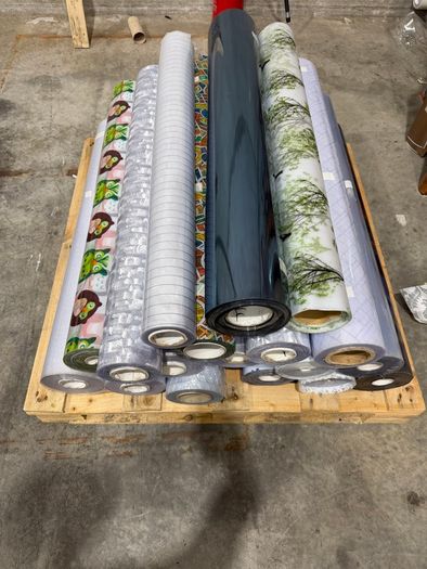 Rolls of Frosted and Patterned Window Films - over 1000 Meters