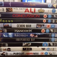 Will Smith Dvd Collection Bundle Ali Focus Men In Black Independence Day Hancock Etc