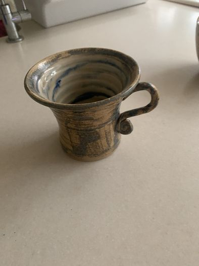 Unique pottery mugs x 2