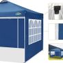 Gazebo 3 x 3 Waterproof Stable Winterproof 3 x 3 m Pop Up Gazebo Foldable with 4 Side Walls UV Protection 50+ Party Tent Garden Gazebo with 4 Sandbags Garden Fixed Folding Gazebo Including Bag Image 5