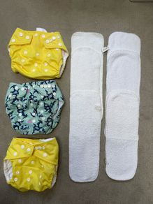 LittleLamb One Size Pocket Nappies 3 and 6 Bamboo Boosters