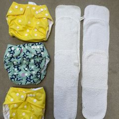 LittleLamb One Size Pocket Nappies 3 and 6 Bamboo Boosters