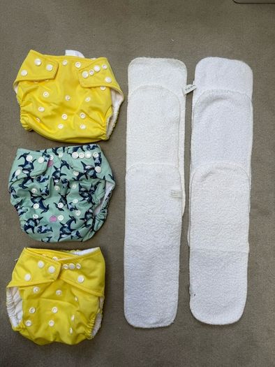 LittleLamb One Size Pocket Nappies 3 and 6 Bamboo Boosters