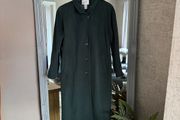Rare Vintage Jacqueline Ferrar Forest Green 100% Wool Long Coat Size 6-10