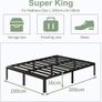 Super King Bed Frame 6ft with Rounded Corner Legs Image 2