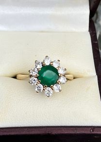 Beautiful 1920s antique 9ct gold ring size R & box