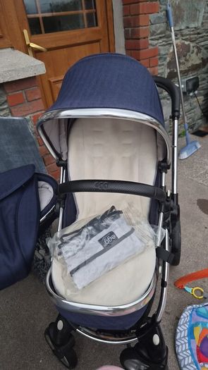 Egg pram 3-piece set in navy