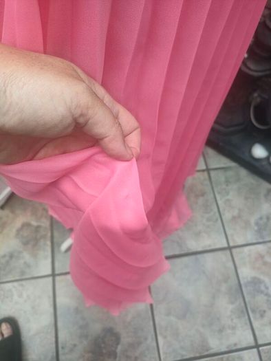 Vintage 70s Mags Fortail Paris Coral Pink maxi Dress
