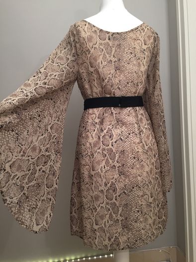 Oasis snake skin print dress with belt