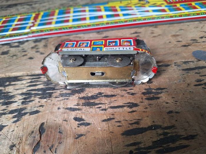 Vintage Local Shuttle Tin Toy Train Set