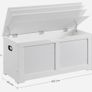 New Vintage Storage Cabinet Shoe Bench (White) FREE P&P Image 3