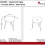 Dorel Owen Retro Round End Table- Walnut - 3613222COMUK Image 5