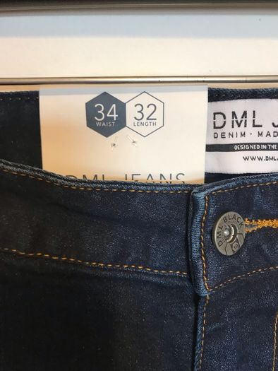 DML Jeans Hunter size 34 waist 32 leg New with tags