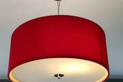 Red light shade pendant