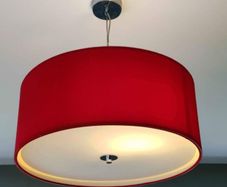 Red light shade pendant