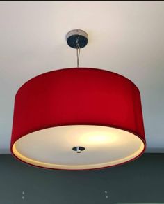 Red light shade pendant