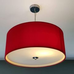 Red light shade pendant