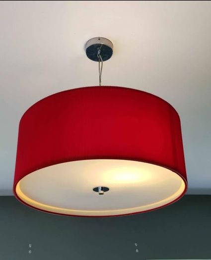 Red light shade pendant