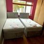Brand New 3ft Single Divan Beds With Optional Drawers And Tufted Memory Foam Mattresses Instock. Multiple Headboard Designs Available Image 9
