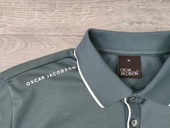 Oscar Jacobson Long Sleeve Golf Polo Shirt Mens Medium