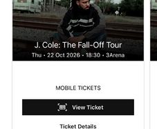 J Cole Tickets Dublin x3