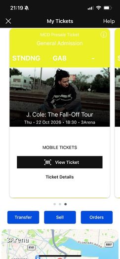 J Cole Tickets Dublin x3