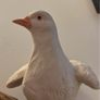 Vintage lamp two white porcelain doves. Image 5