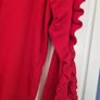 Red jumper Frill detail Image 2
