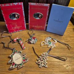 5 Newbridge Silver Colourful Crystal Christmas Decorations | Vintage & New Designs | Mint