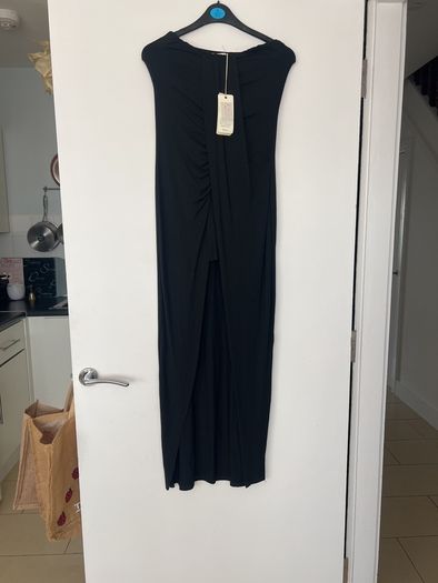 Long Strapless Black Dress