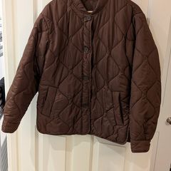Quilted Maroon Jacket (S)