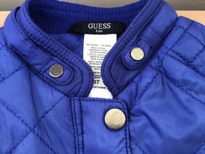 Guess Kids girls Blue lightweight quilted jacket age 3