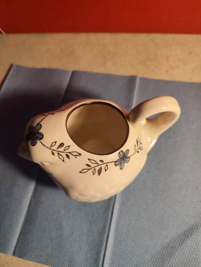 Painted Ceramic Bird Creamer STAMPED M & B