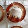 Arklow Pottery coffee set Gold Maroon pattern 2384 Image 5