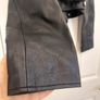Bershka Cropped Faux Leather Biker Blazer Jacket in Black Image 8