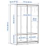 Two IKEA Rakkestad wardrobes black brown sold together Image 4