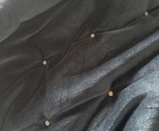 Christy haipur double velvet blue throw beige cotton reverse