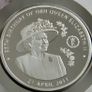 European monarchies Copper/Silver Proof 85th birthday queen Elizabeth II coin stamp cover Image 2