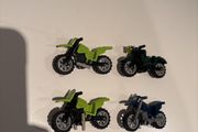 4 lego motorbikes scramblers dirt bikes