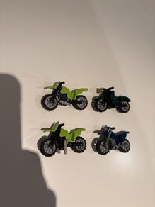 4 lego motorbikes scramblers dirt bikes