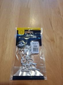 Round cable clips, white 9 mm