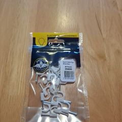 Round cable clips, white 9 mm