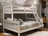 Neptune Triple Bunkbed in White/Grey