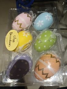 Easter hanging eggs 6 pack