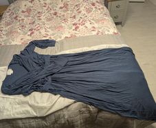 Seraphine maternity maxi dress in blue
